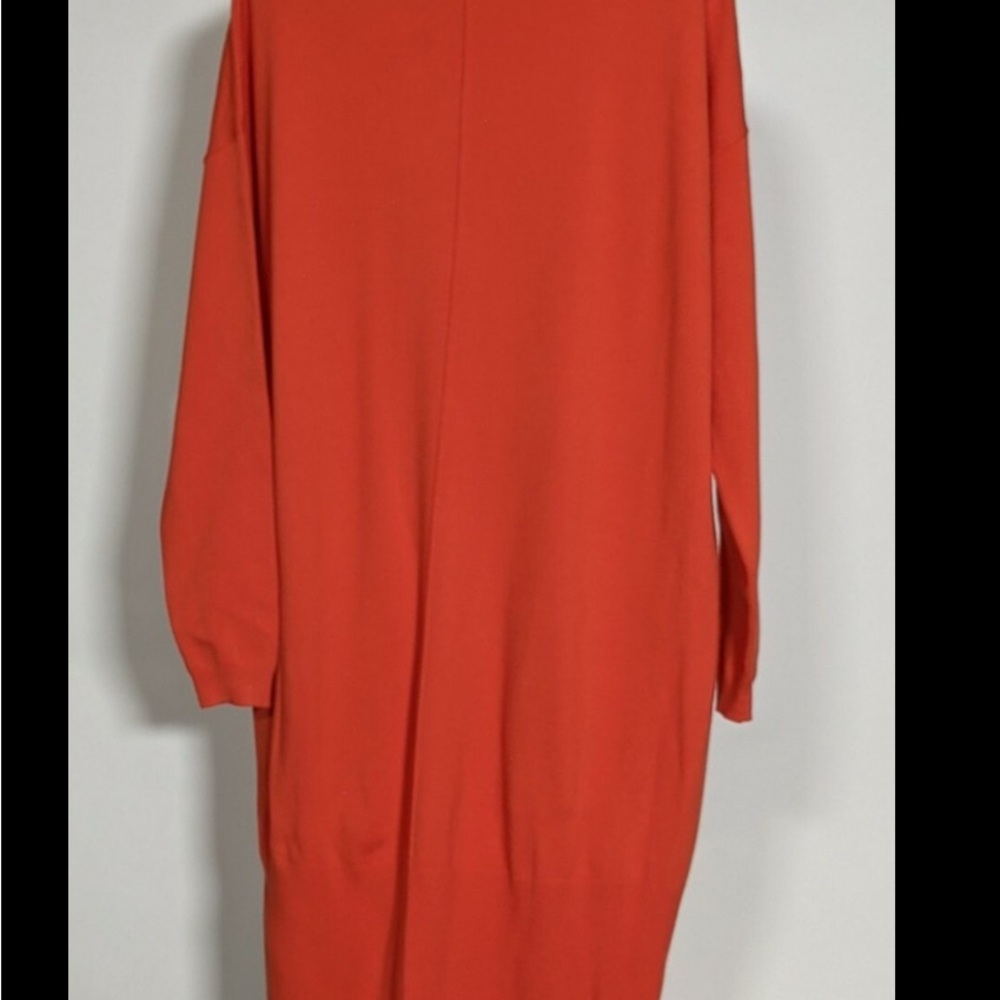 Karen Millen Orange Sweater Knit Side Pocket Dress. Size S